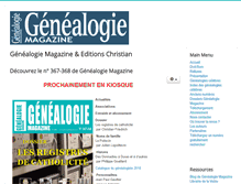 Tablet Screenshot of genealogiemagazine.com